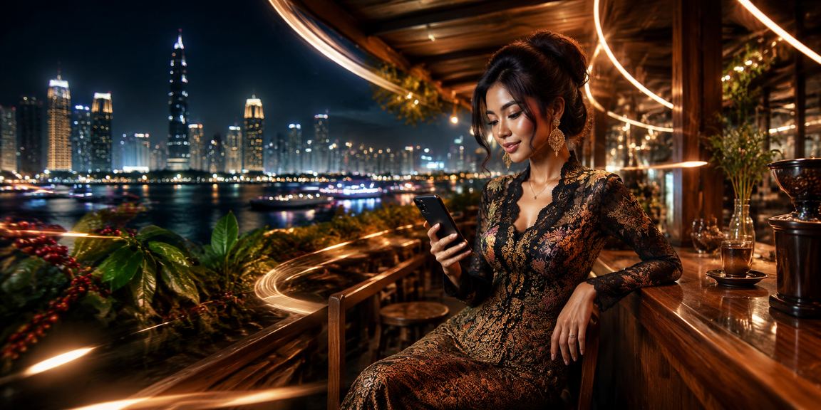 Suasana eksklusif VIP dengan nuansa kafe premium dan anggota menikmati layanan prioritas