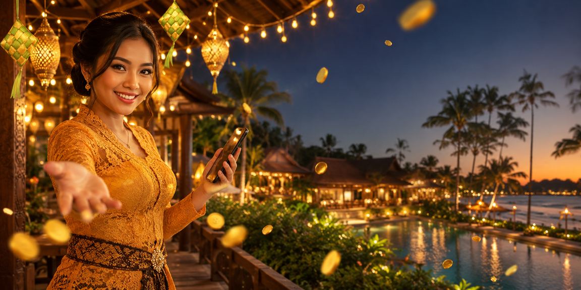Pemain menikmati casino online p2000m lewat perangkat mobile di malam hari
