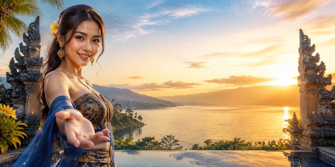 Model memperlihatkan layar permainan kartu dengan ekspresi percaya diri dalam suasana bermain yang aman